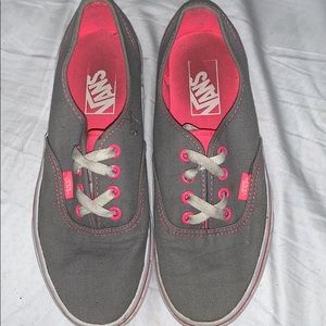Gray & pink Vans
